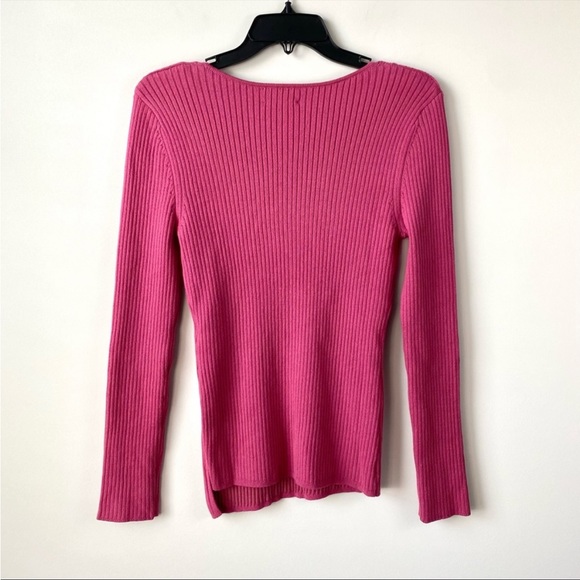 Open edit red raspberry side slit sweater - Picture 7 of 8